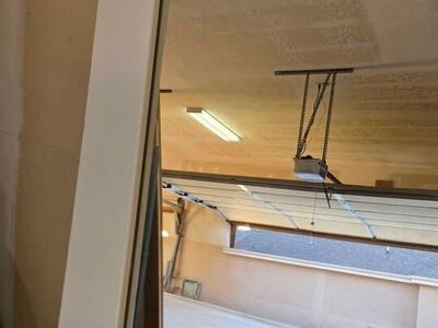 Large White Framed Mirror – 74” x 45”