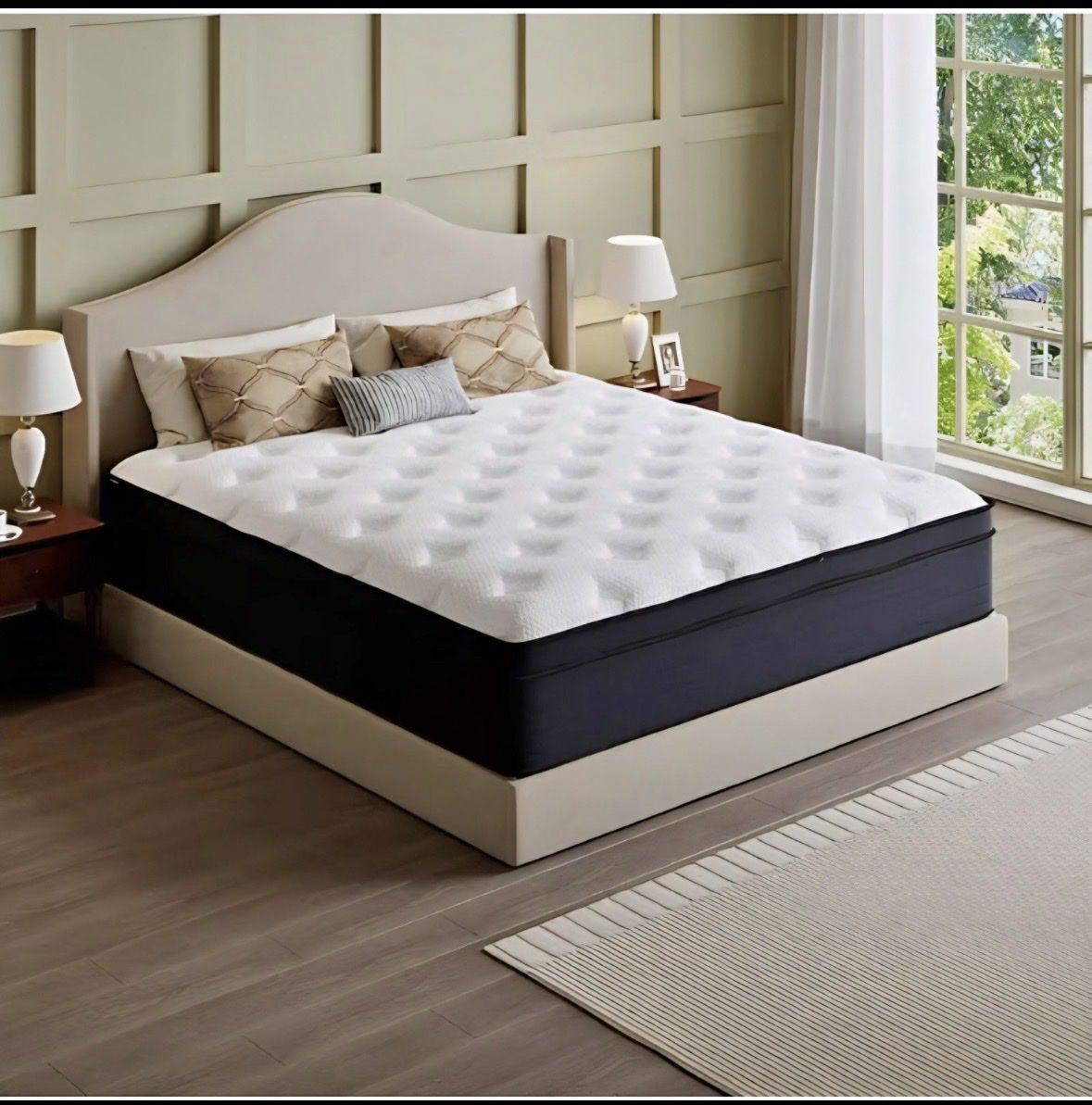 14 Inch King Size Mattress, Hybrid Memory Foam Mattress with Cooling Gel & Pocket Springs