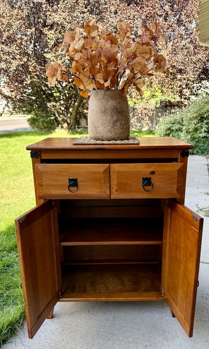 Cabinet wood. 