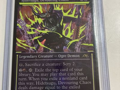 MTG Hidetsugu, Devouring Chaos - Neon Ink Yellow (FOIL) - Kamigawa: Neon Dynasty - Near Mint