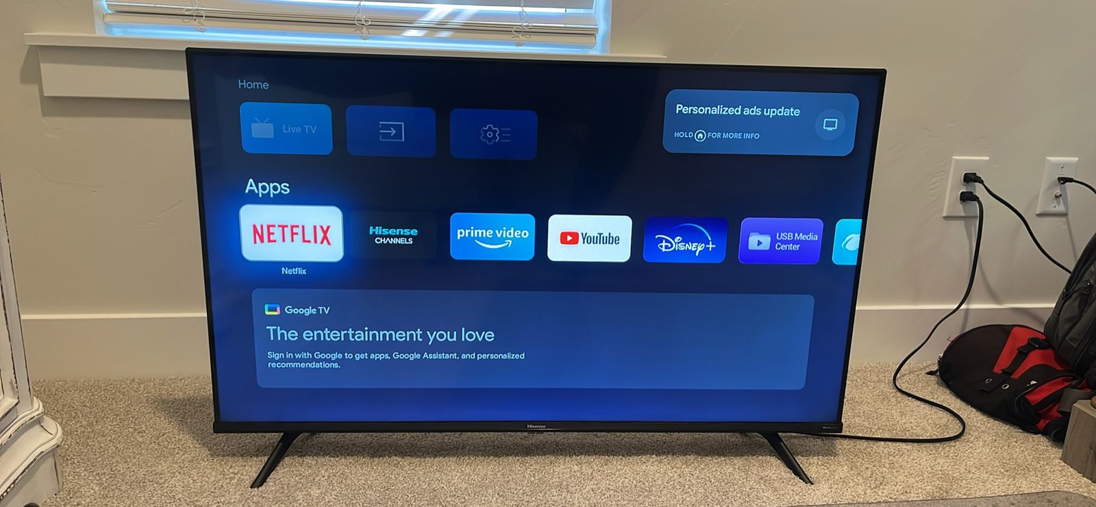 Hisense 43” LED Smart TV
