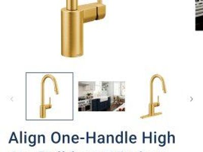 Moen Align 7565BG Brushed Gold One-Handle High Arc Pulldown Kitchen Faucet