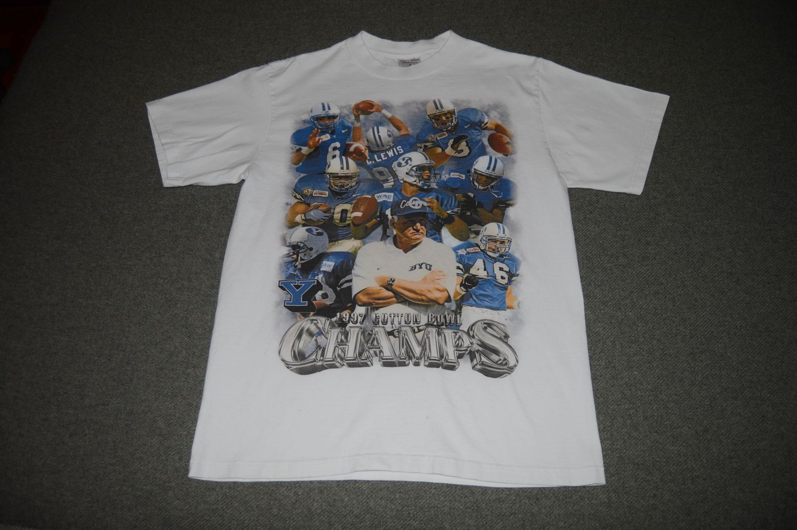 BYU Cougars 1997 Cotton Bowl Champs T-Shirt Large