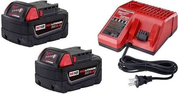 Milwaukee 5.0 Batteries With Charger