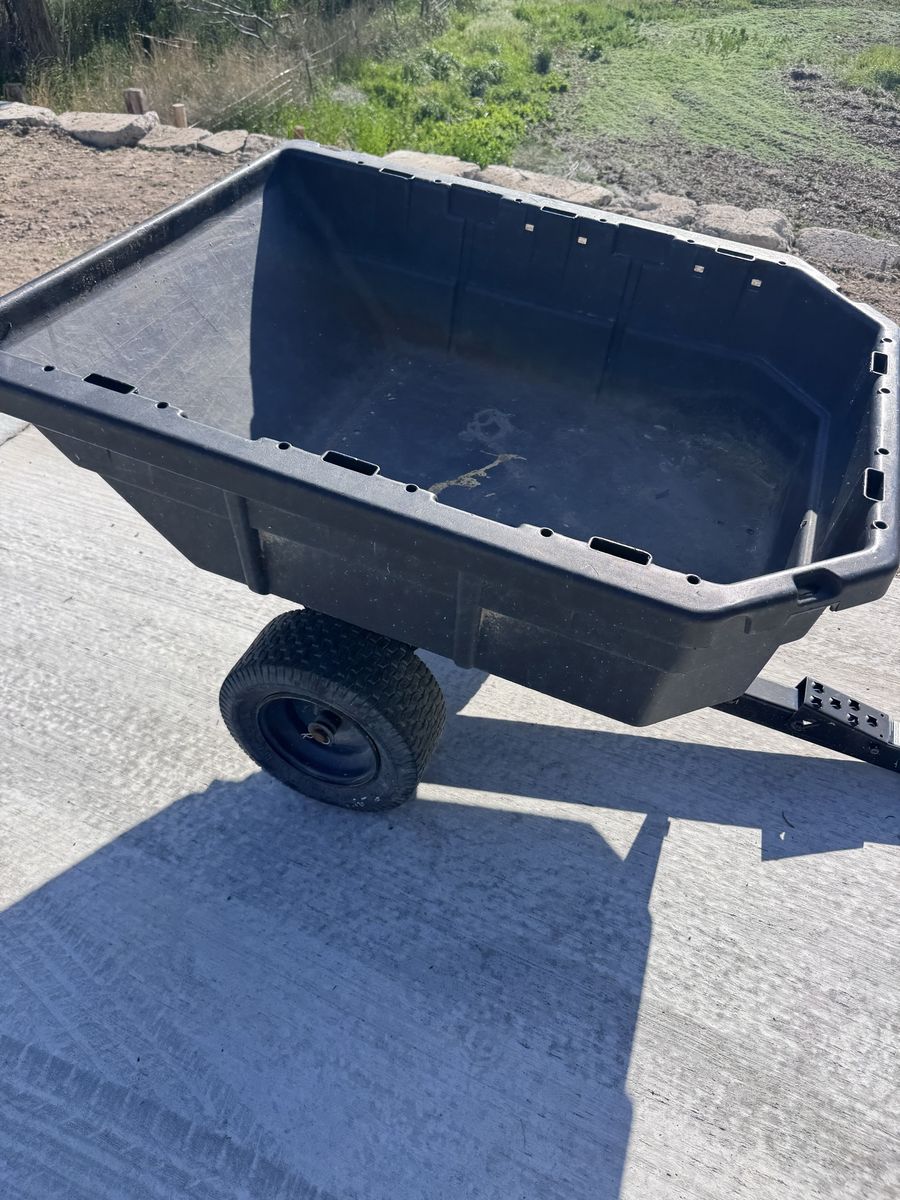 Dump trailer for atv or riding mower