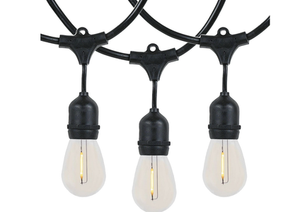 New in Box Novelty Lights 48 Feet Warm White, 2200K LED String Lights Outdoor with 24 Edison Style Bulbs,