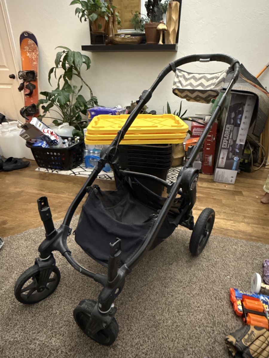 Baby Jogger City Select LUX Stroller Frame Black - Double Convertible with toddler attachment