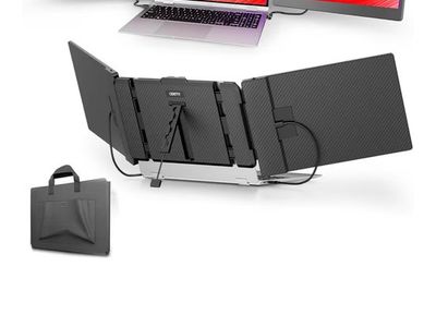 CIDETTY Laptop Screen Extender, 14'' FHD 1080P IPS Ultra-Thin Dual/Triple Monitor Display, HDMI/USB-C Plug-Play Portable Monitor