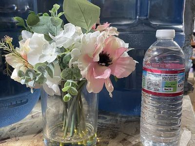 Pink and White table flowers