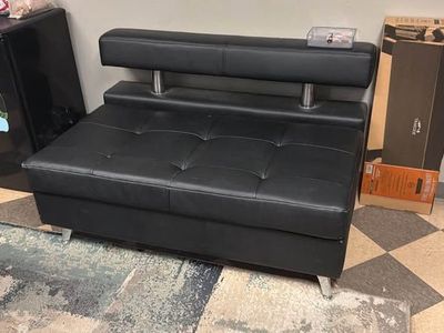 Faux Leather Loveseat