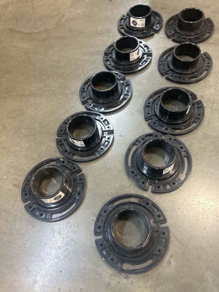 9x Black Plastic Closet Flanges 3" PVC DWV Spigot Fit Toilet Flange Ring (21total)