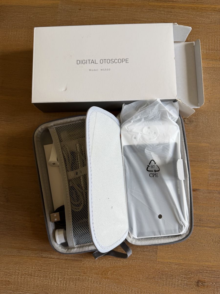 New never used- Digital Otoscope Ear Wax Removal Tool with 5-inch Screen, 2500mAh Battery, 32GB Card