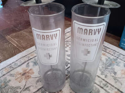 Vintage Marvy Germicidal Disinfectant Jars
