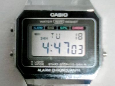 Vintage Casio Digital Watch A700W Alarm Chronograph Watch Stainless Steel Back