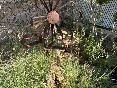 Metal garden art