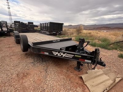 7x22 H&H FLATBED Equipment Trailer - 17.5K GVWR -