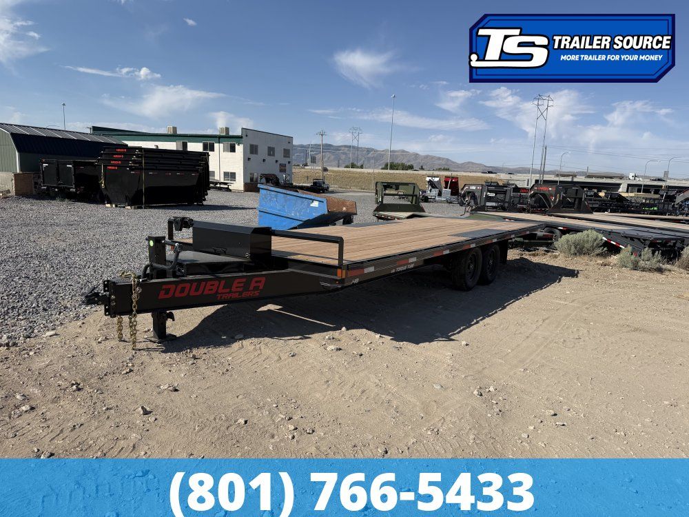 8.5x24 Double A Pro Series HBT Deckover Tilt Trailer - 15.4K GVWR - Winch Package
