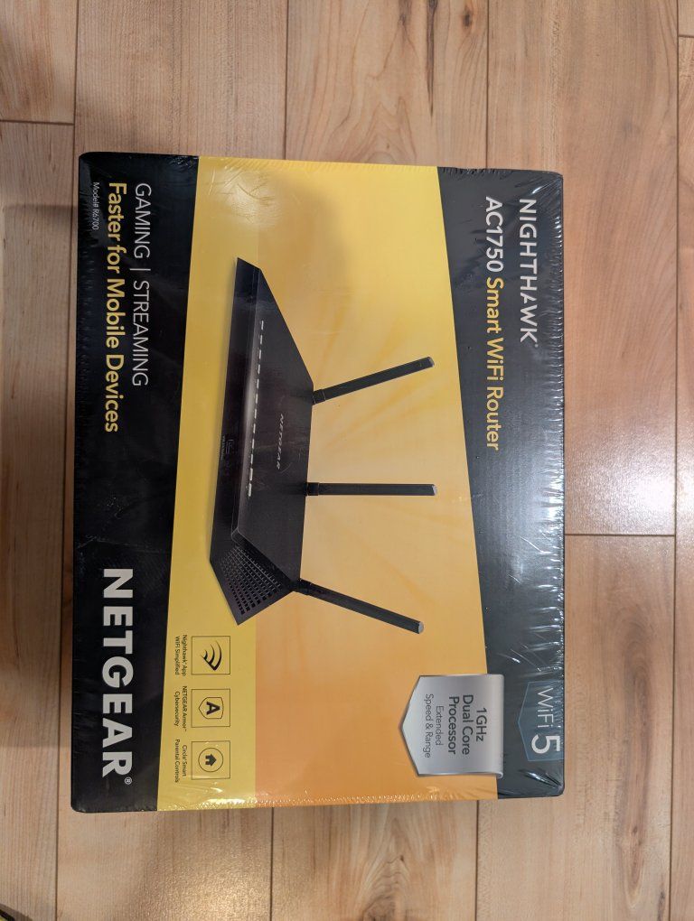 NETGEAR Nighthawk AC1750 Smart WiFi Router - WiFi 5, 1GHz Dual Core, Gaming & Streaming - NEW