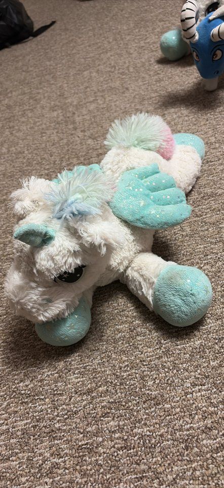 Assorted Stuffed Animals Plush Toys - Unicorn, Squirrel, Dragon, Caterpillar - Used Condition