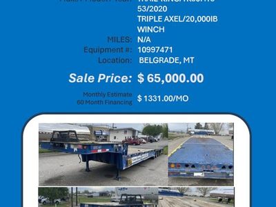 Semi Trailer Dove Tail Hyd. Trail King w winch 2020 wont last long $