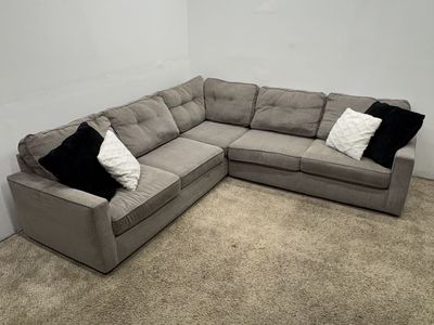 Large Grey Fabric Sectional Costco Thomasville