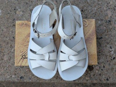 Girl's White Salt Water Sandals - Size 13