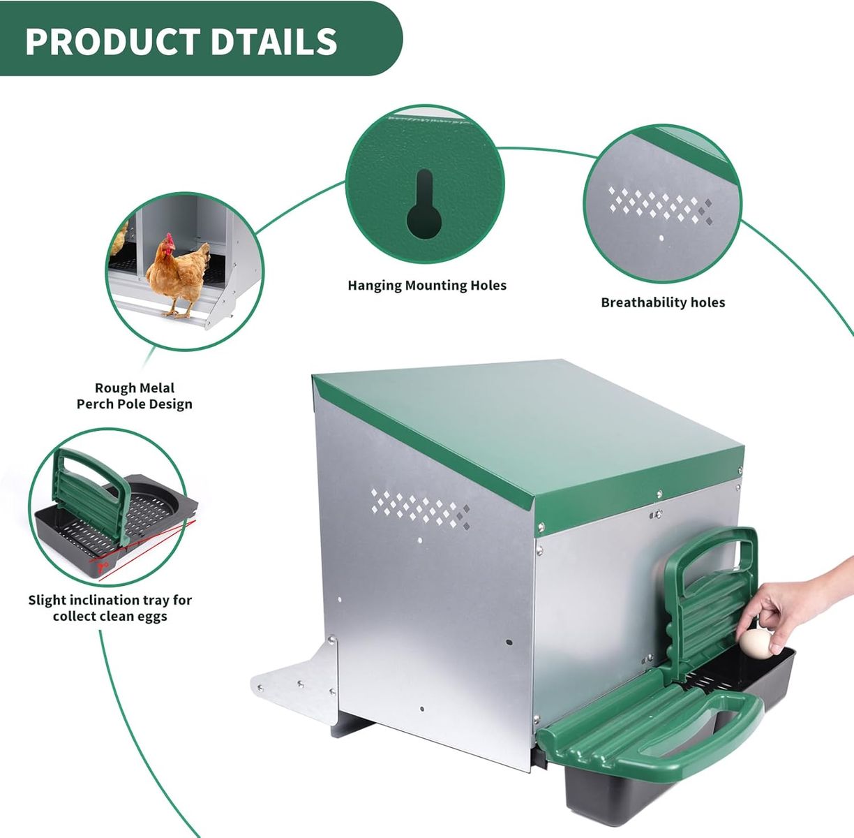 Filterhualv Chicken Nesting Box