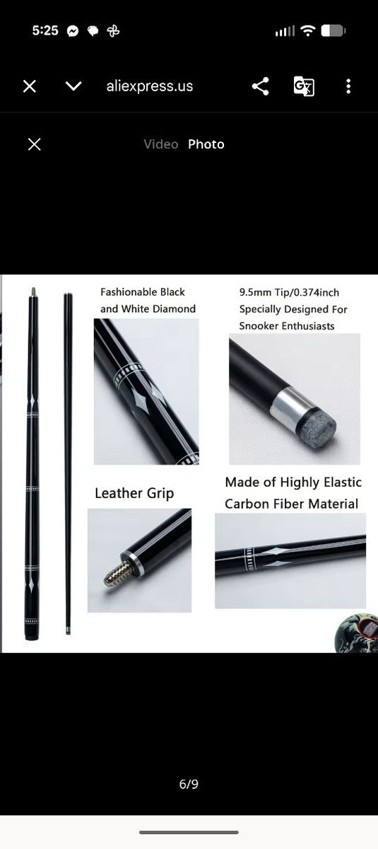 Livex two piece carbon fiber pool cue