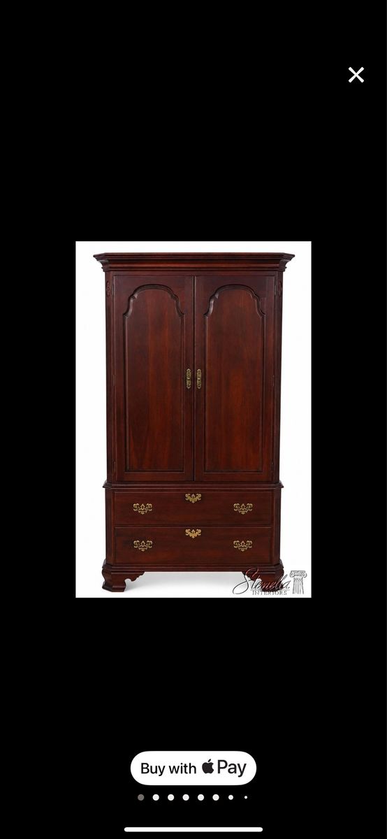 FREE Ethan Allen Georgian court solid cherry armoire dresser large very expensive when purchased