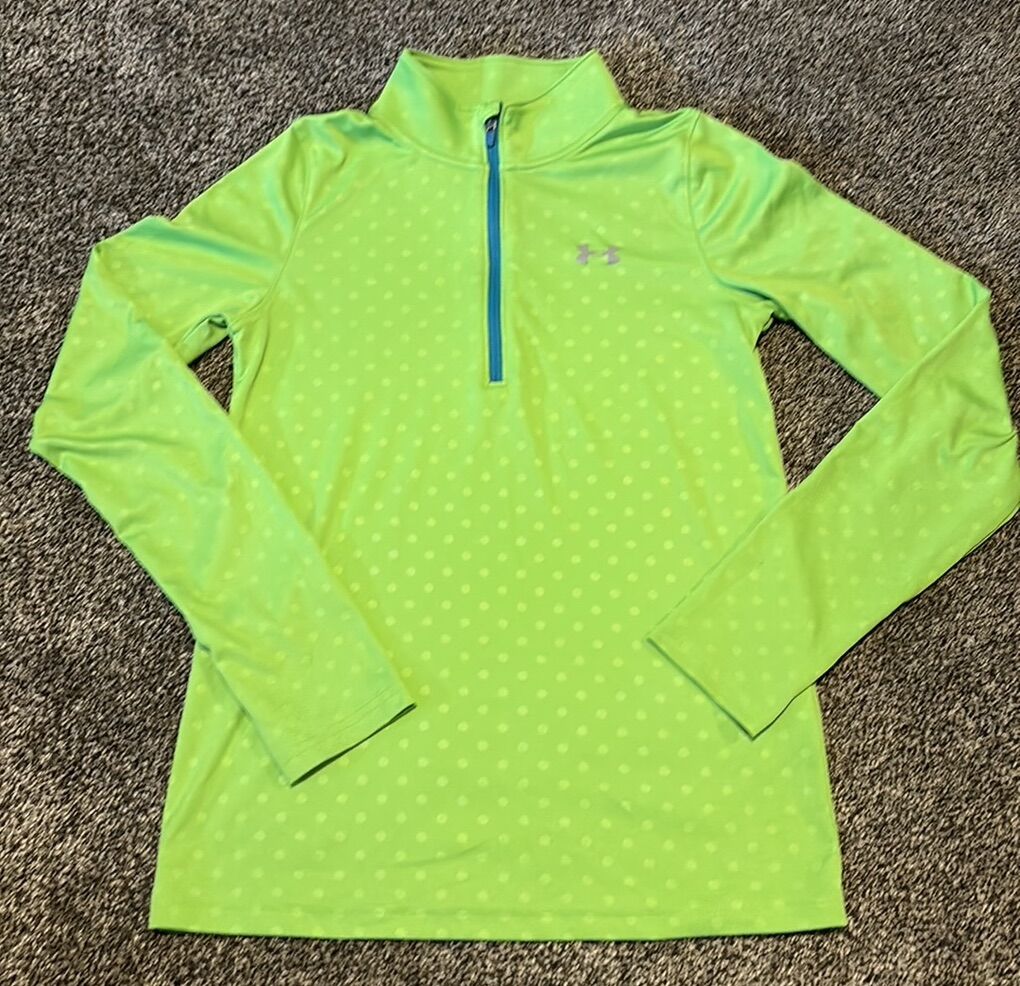 Under Armour HeatGear 1/4 Zip Long Sleeve Shirt-YL