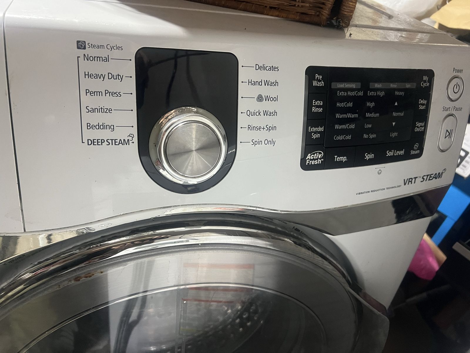 Samsung Front Load Washer and Dryer Set - White, Steam Cycles, VRT Steam Technology