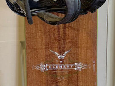 2005 Arbor Element-165cm-Koa wood top w/ Burton Cartel- L- ridden 3X