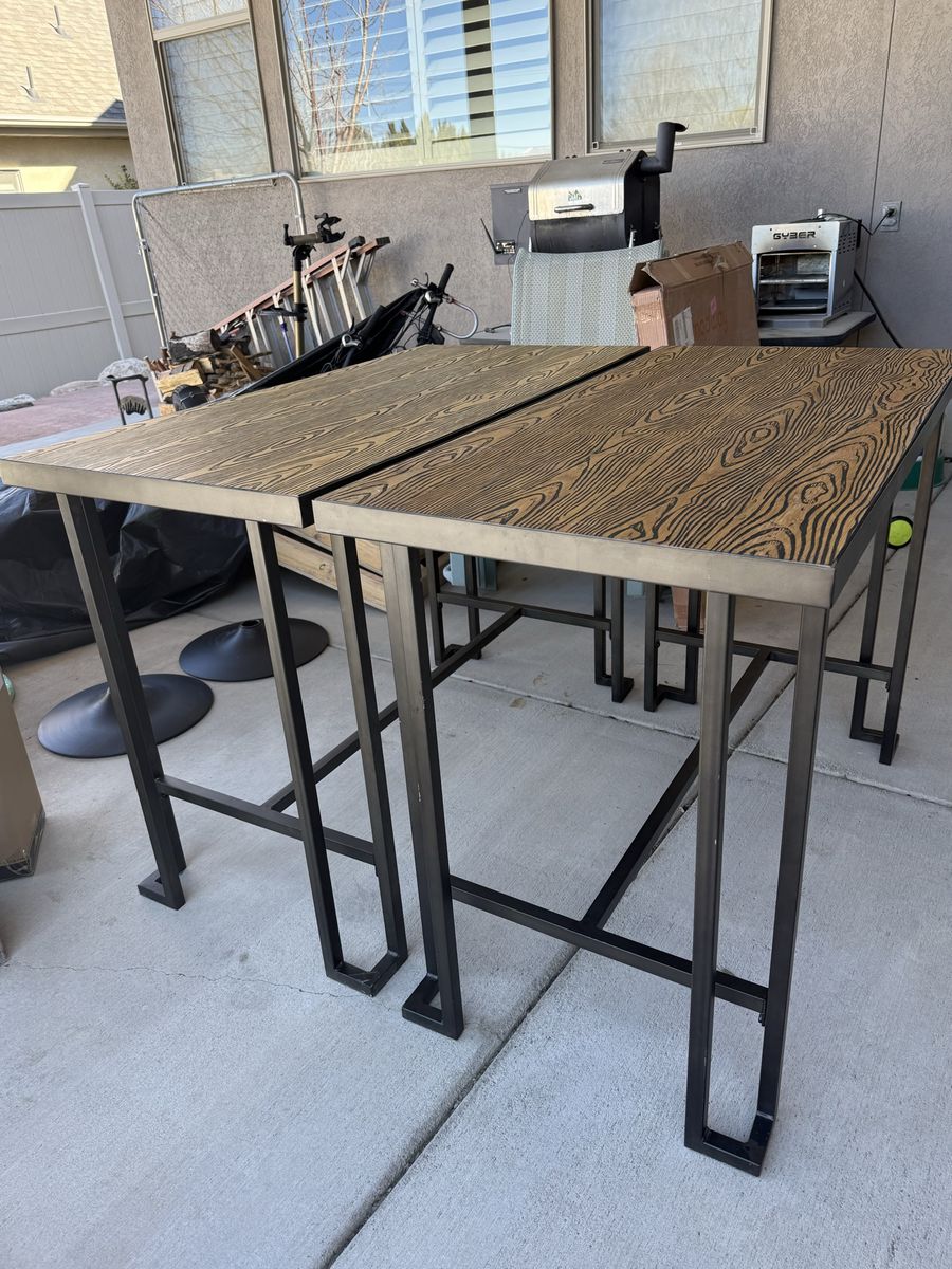 Antique Brown LumiSource Wood Roman Counter Table