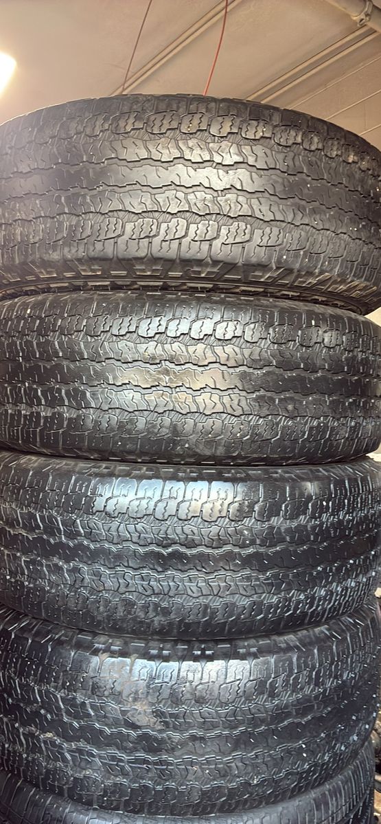4 TIRES GOODYEAR P265-70-16 WRANGLER GOOD CONDITION FREE INSTALL BALANCE