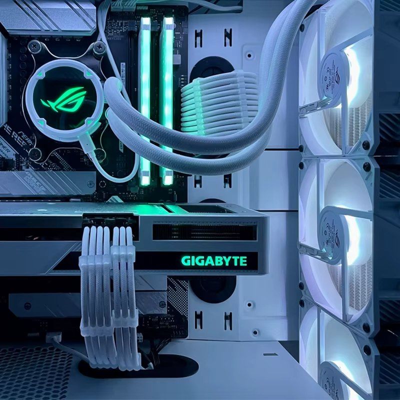 White Power Supply Cable Extensions - PSU cables