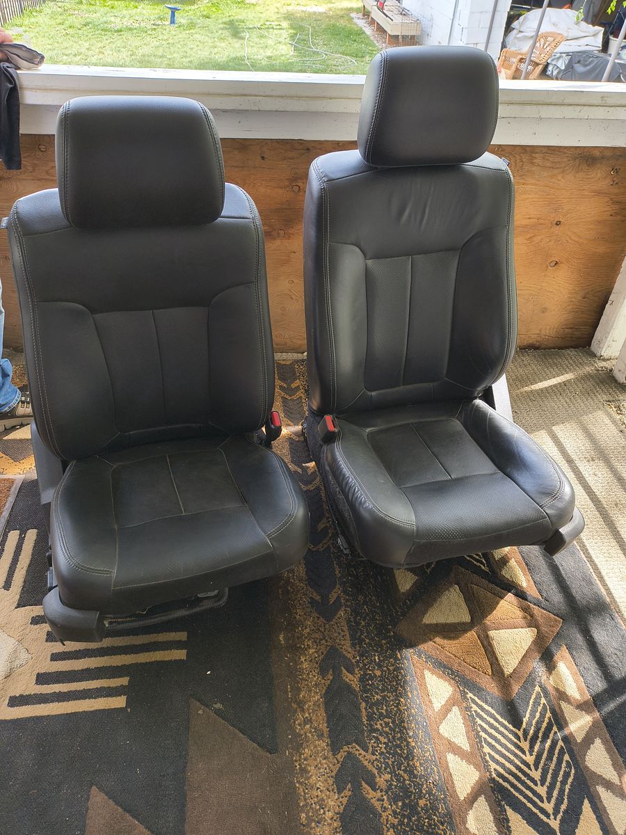 Black leather seats F150