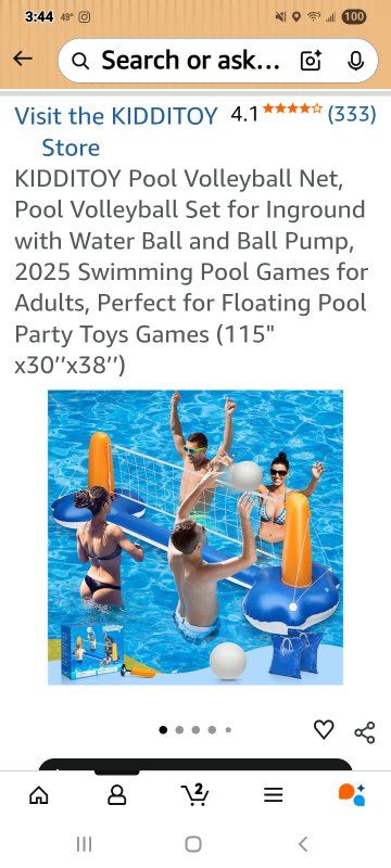 New in Box! Inflatable Pool Volleyball Net