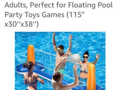 New in Box! Inflatable Pool Volleyball Net