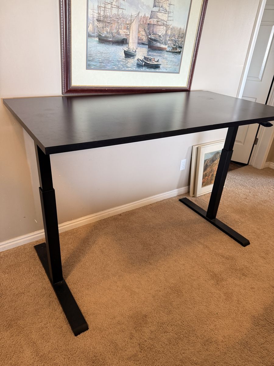 Large adjustable- height desk ($300 new)