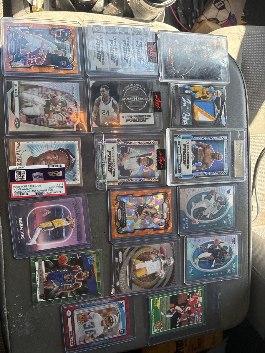 Assorted Sports Trading Cards - Football, Basketball, Boxing - Includes Rookies & Autographs