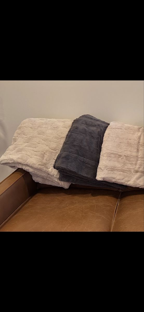 5 Minky Couture Blankets, Grande & Monster size, Sorbet, Lush, and Hugs Style- Soft, Textured, Plush Throws