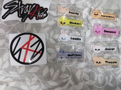 Stray Kids K-Pop Decal Stickers & SKZOO Member Character Name Tags - New