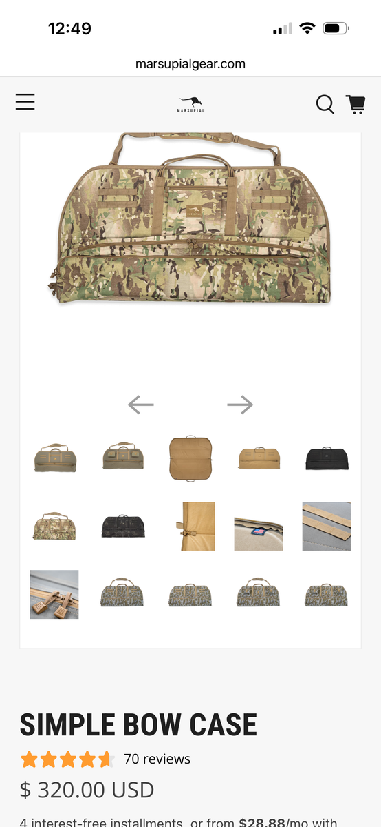 Marsupial bow case