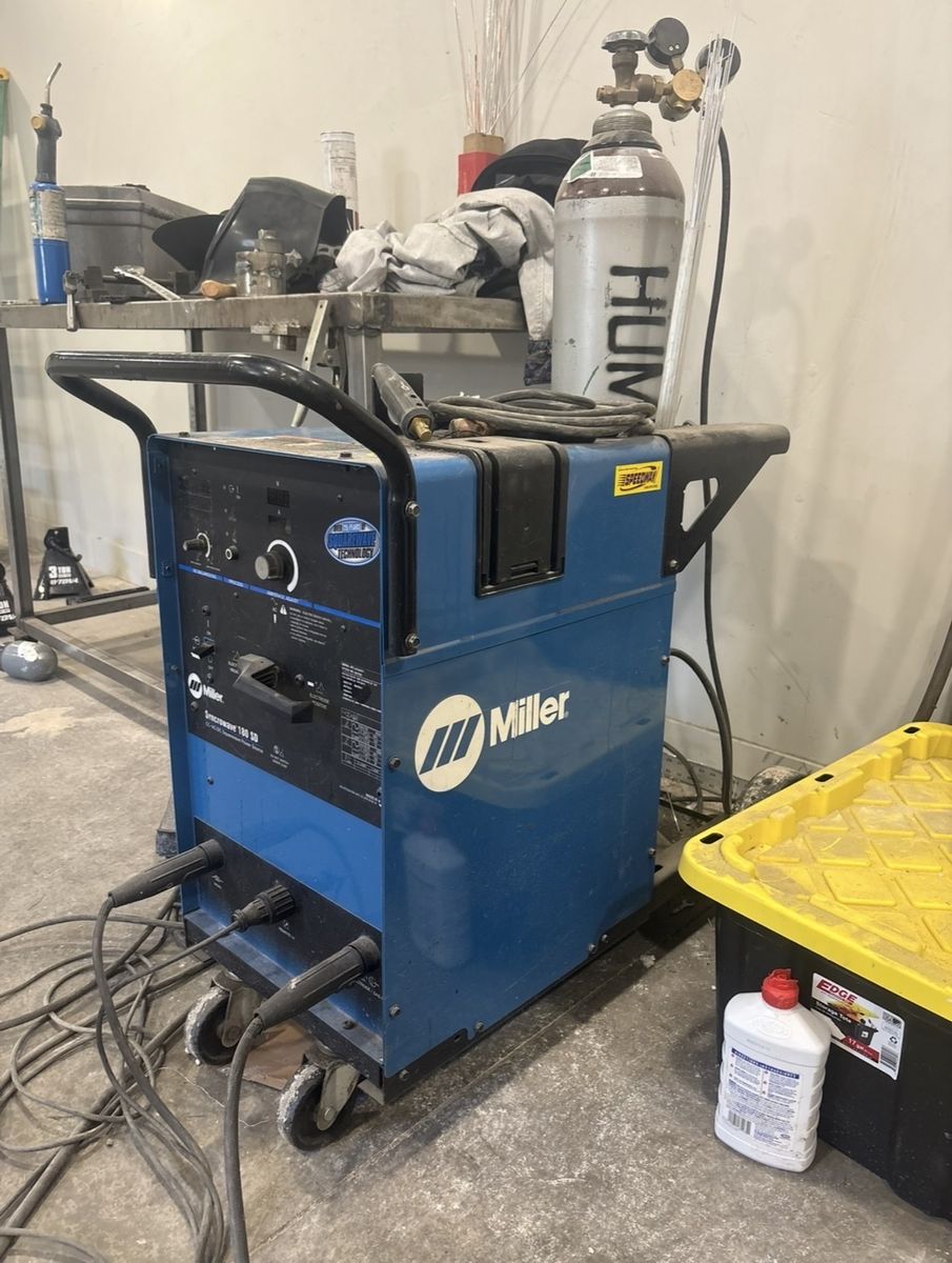 Miller Syncrowave 180 SD TIG/Stick Welder with Cart and Accessories
