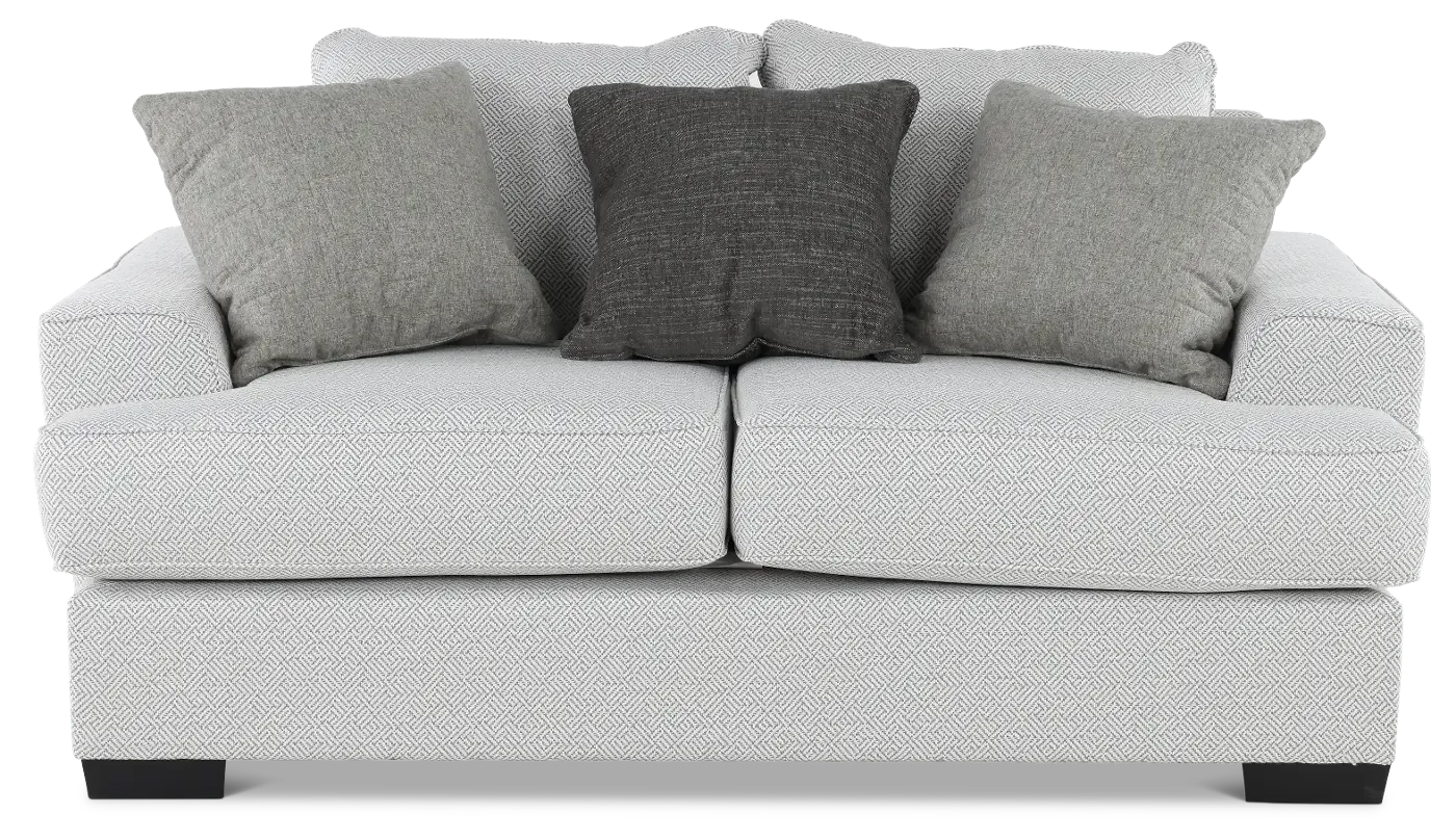 RC Willey White & Gray Loveseat
