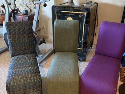 3-Piece Contract Grade Fabric Lounge Chairs - Modular Seating with Magnetic Connection