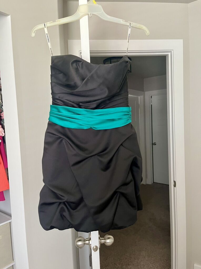 Black Strapless Silk Dress