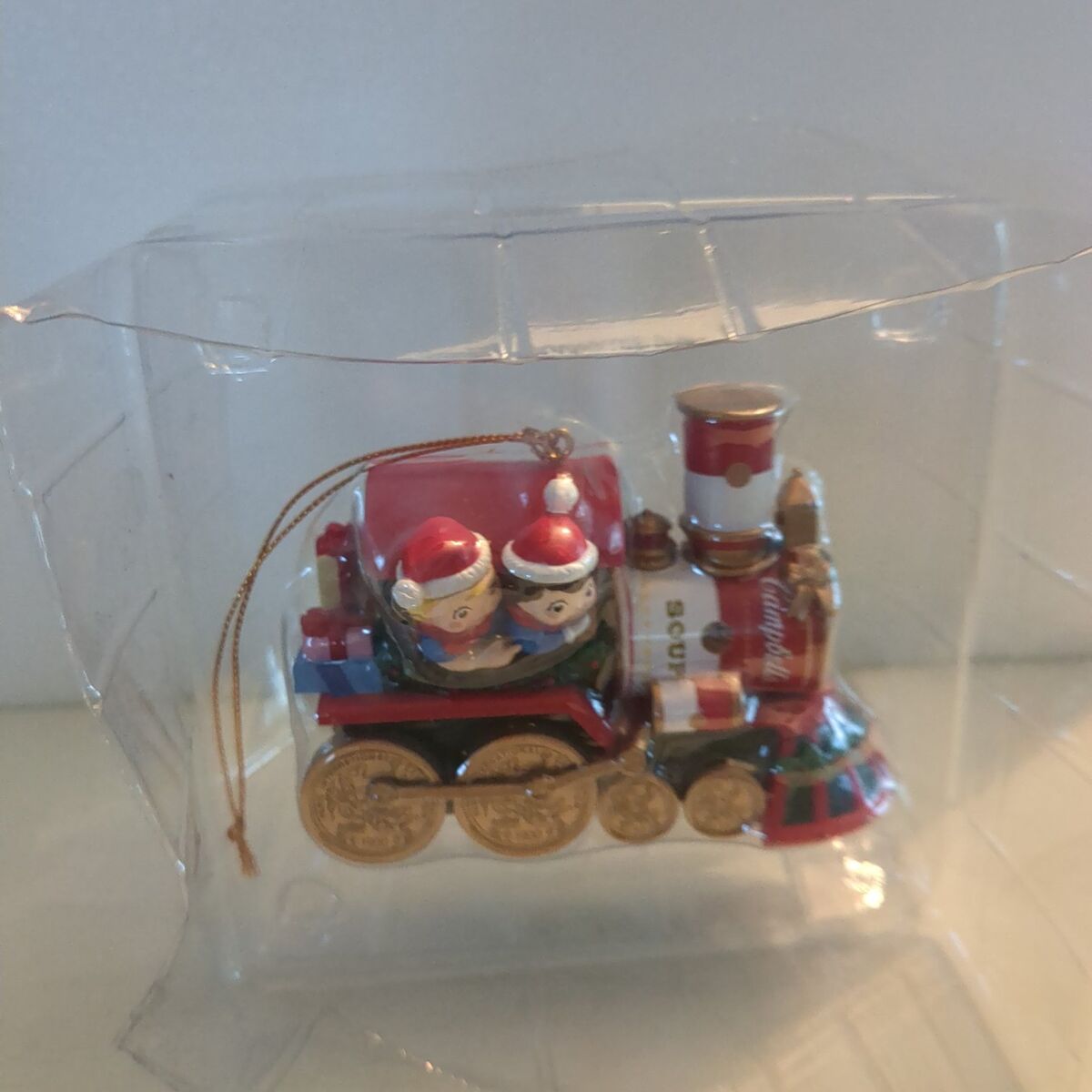 Campbell soup train ornament