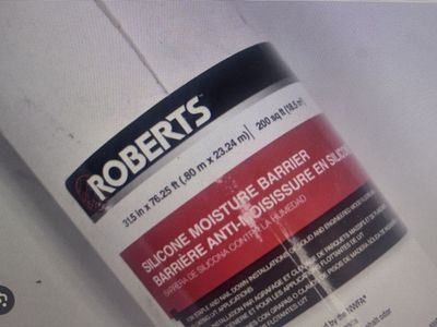 Roberts 70-198 Silicone Moisture Barrier 200 sq 31.5 in. x 76.25 ft. x 6 mil Und White