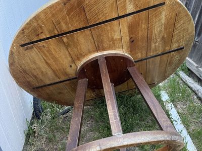 Solid wood round table